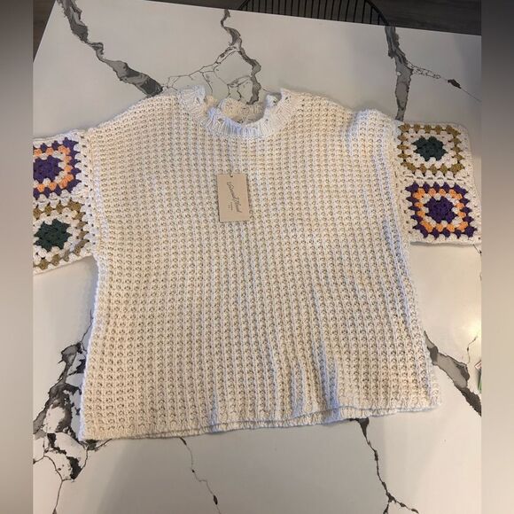 Universal Thread Short Sleeve
Crewneck Crochet Pullover Sweater - Picture 1 of 4